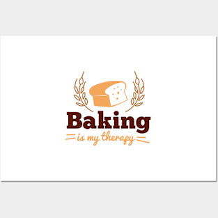 Baking Is My Therapy, Gift For Father, Gift For Fathers, Gift For Dad, Gift For Daddy Posters and Art